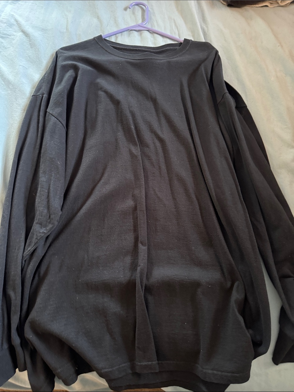 Jerzees Black Long Sleeve Crewneck Tee